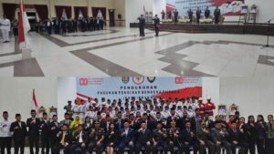 Bupati Saiful Kukuhkan 48 Paskibraka Katingan 2025