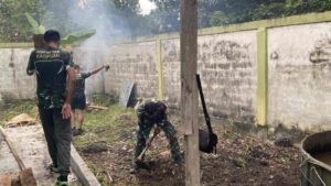 Tingkatkan Citra dan Kinerja, Kodim 1019/Katingan Gelar Aksi Bersih-Bersih dan Penataan Lingkungan