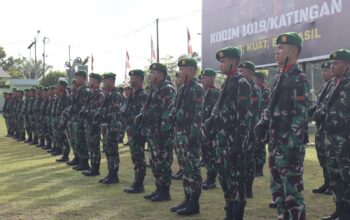 Upacara Senin di Makodim 1019/Katingan Jadi Momentum Penguatan Nilai Kejuangan Prajurit