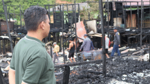 Wabup Firdaus Tinjau Dampak Kebakaran di Desa Tumbang Gaei